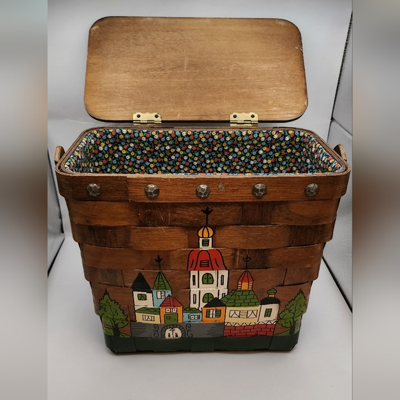 Vintage Gary Gail Dallas Wooden Purse 9 X 9.5 X 5.5 - Picture 9 of 16